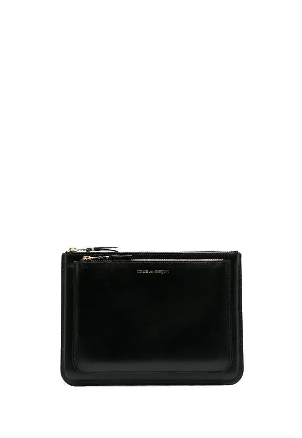 Comme Des Garçons Wallet plånbok med fickor och dragkedja - Svart