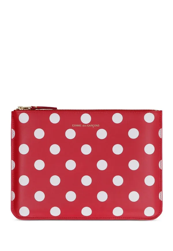 Comme Des Garçons Wallet prickig plånbok - Röd