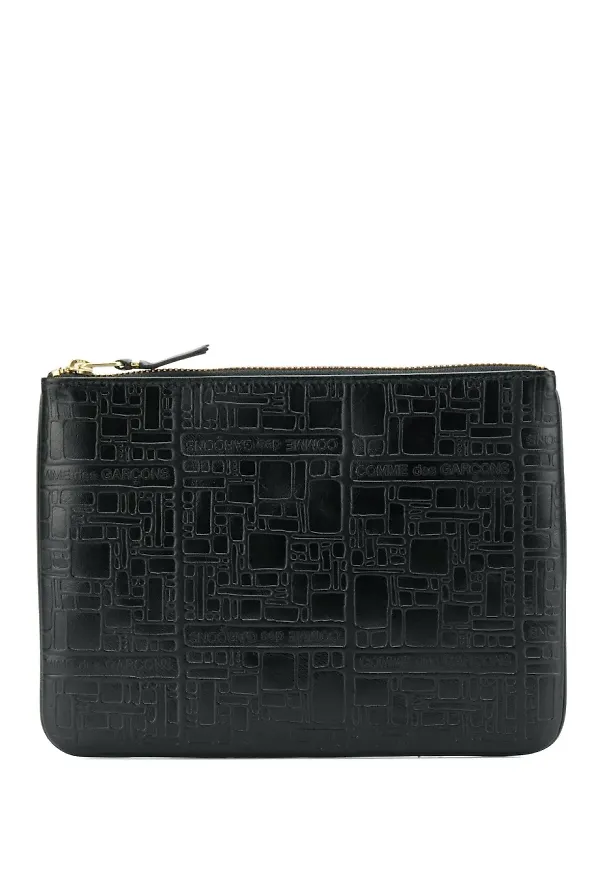 Comme Des Garçons Wallet strukturerad kuvertväska - Svart