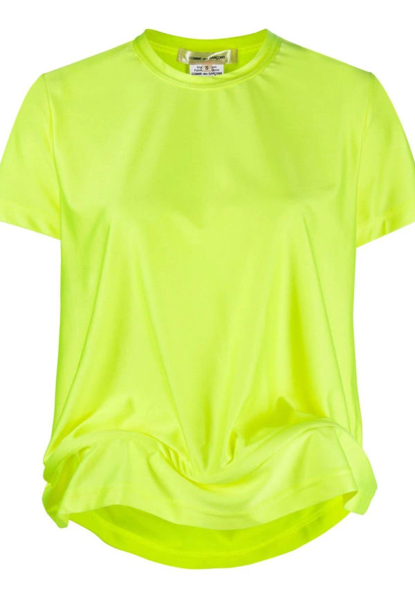 Comme Des Garçons draperad t-shirt - Gul