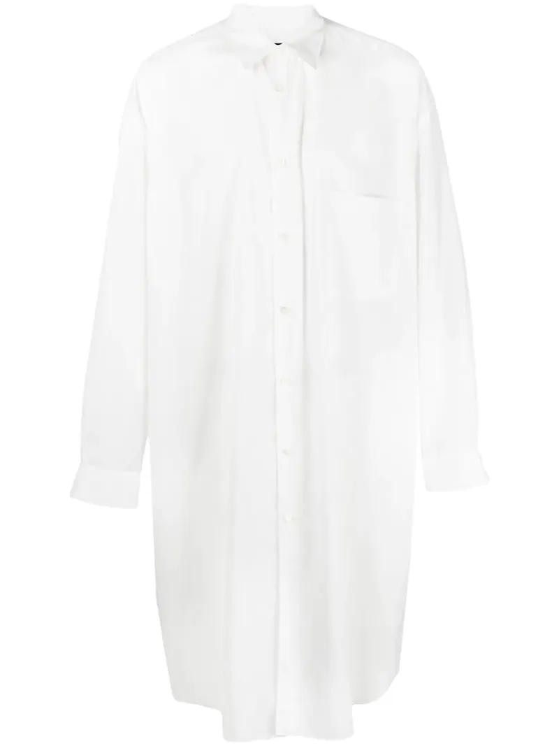 Comme Des Garçons Homme Plus lång skjorta med grafiskt tryck - Vit