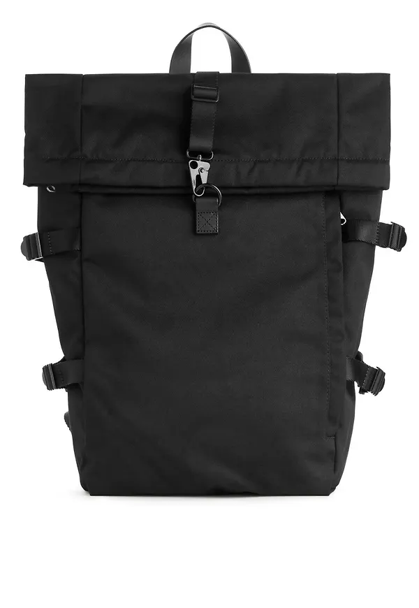 Commuter Roll-Top Backpack - Black