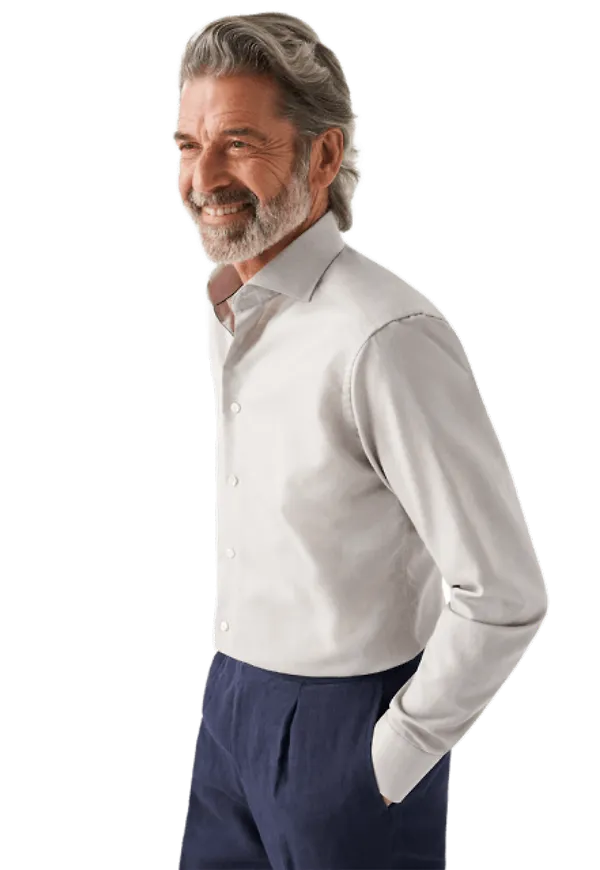 Contemporary Fit Bomull- Och Linneskjorta