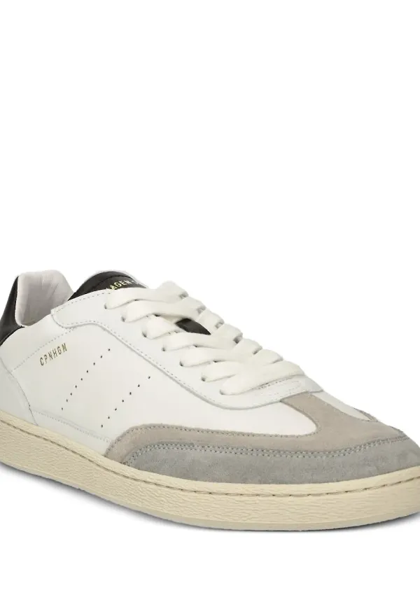 Copenhagen lädersneakers med panel - Neutral