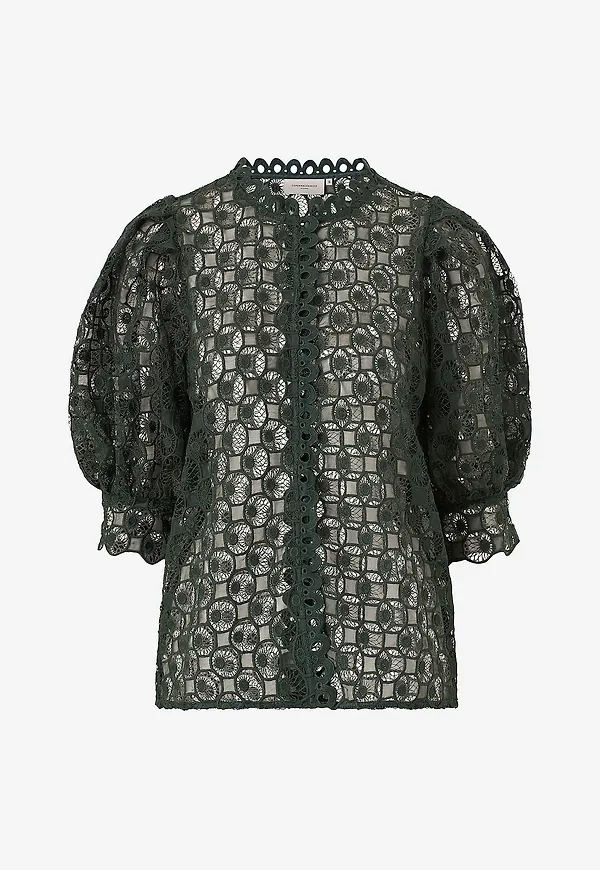 Copenhagen Muse - Spetsblus cmMali Shirt - Grön