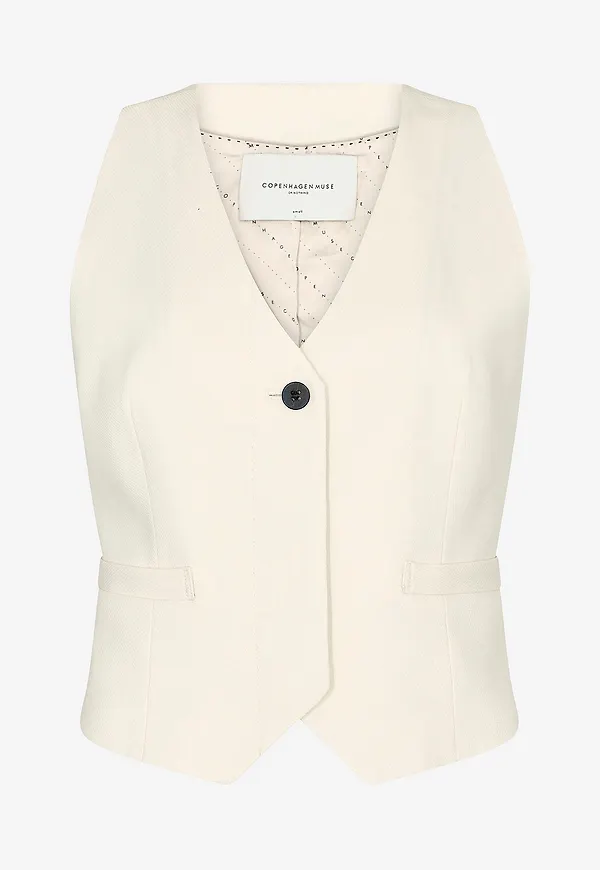 Copenhagen Muse - Väst cmTailor Waistcoat - Vit