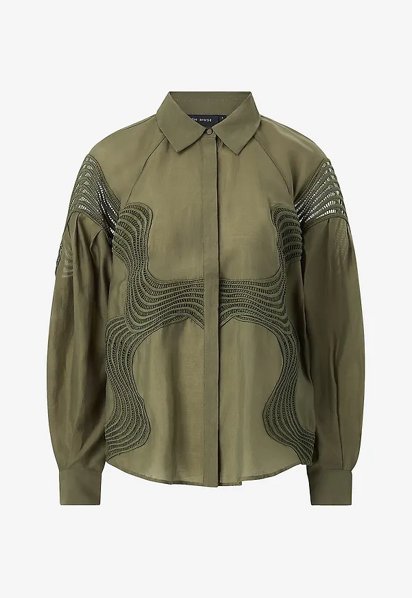 Copenhagen Muse - Blus cmMolly-Shirt - Grön