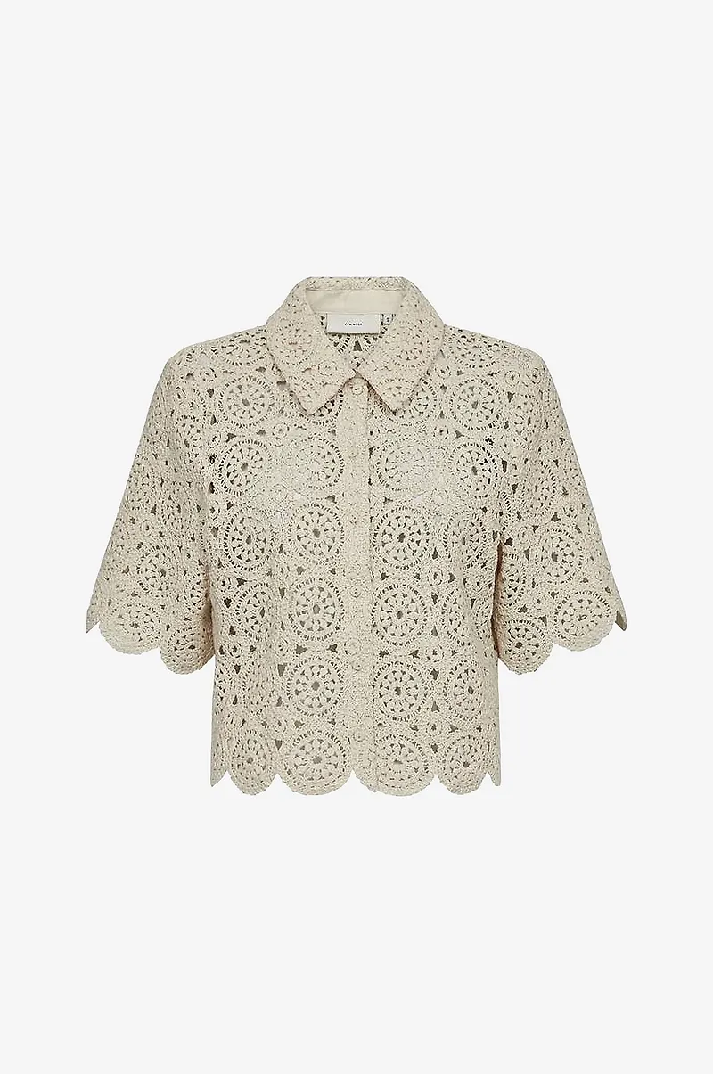 Copenhagen Muse - Topp cmCrochet-shirt - Natur