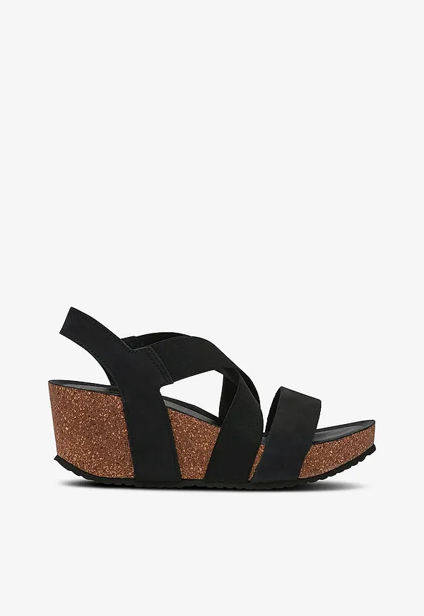 Copenhagen Shoes - Sandaletter Stacia Nubuch - Svart