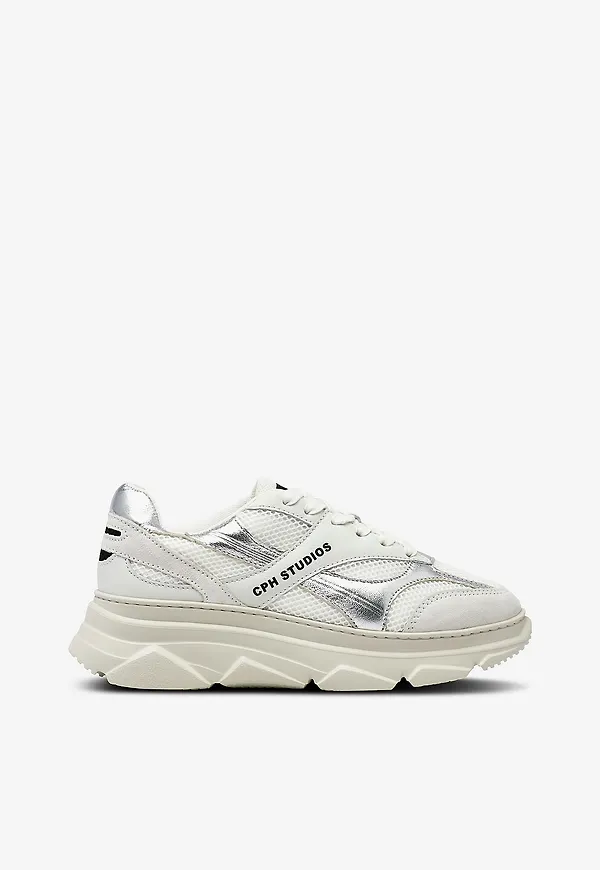 Copenhagen Studios - Sneakers Cph54 Material Mix - Silver