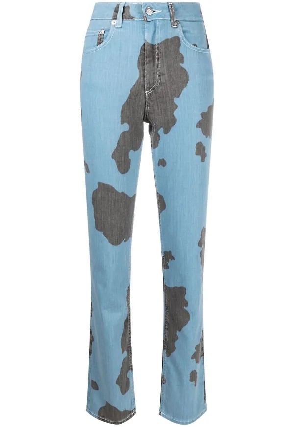 Coperni tvåfärgade straight-jeans - Blå