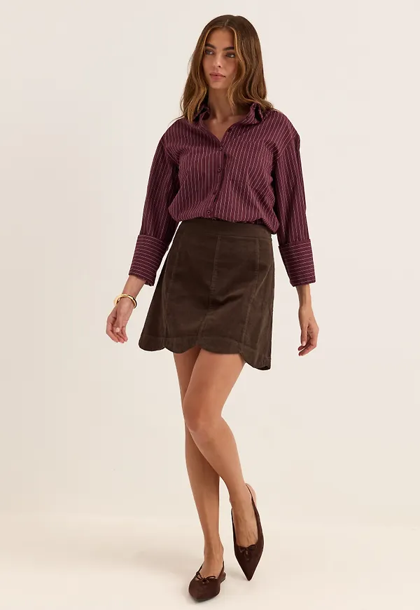 Corduroy Mini Skirt