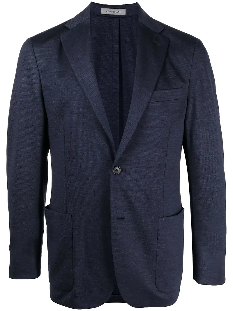 Corneliani enkelknäppt ullblazer - Blå