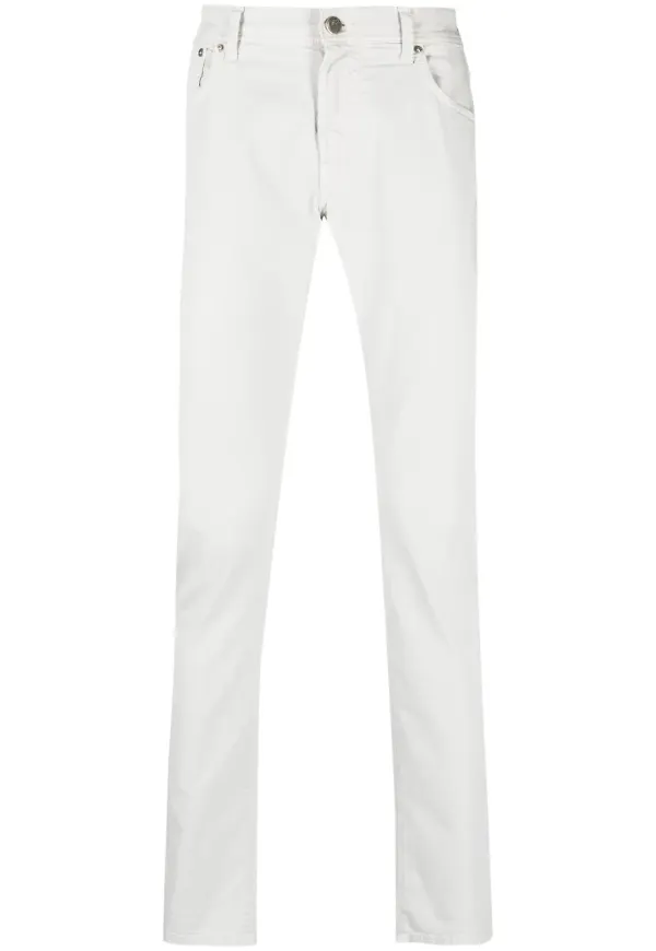 Corneliani skinny-byxor med låg midja - Grå