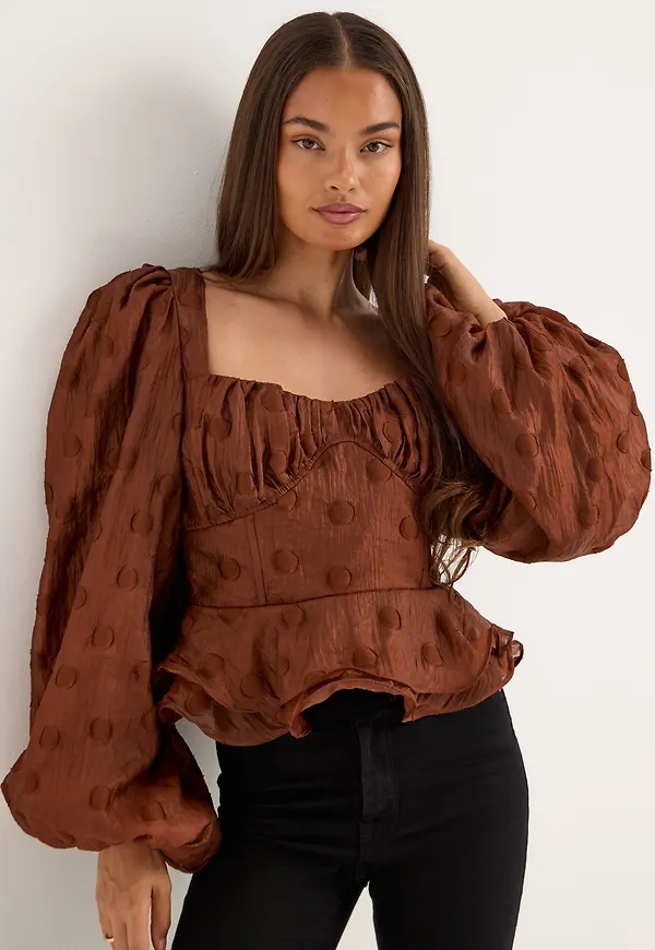 Corset Puff Sleeve Blouse