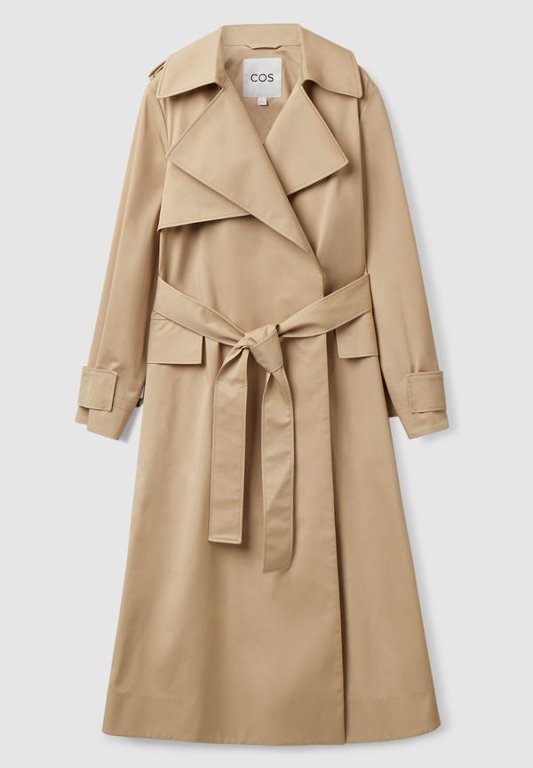 Cos Belted Trench Coat Beige, Kappor i storlek 44