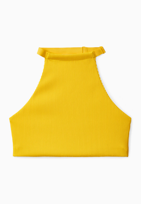 Cos Halterneck Bikini Top Bright Yellow, Bikinitoppar i storlek 40 och färg Gul