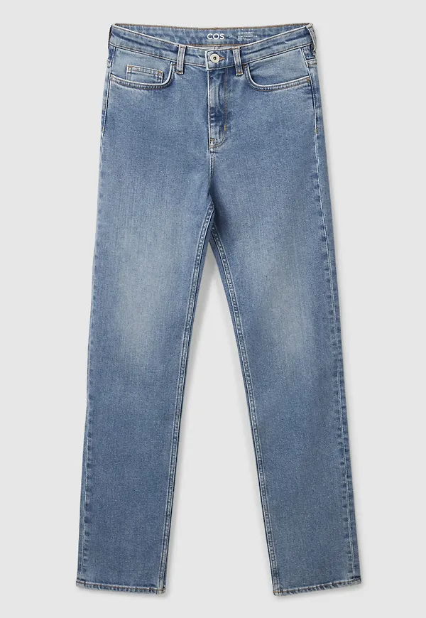 Cos Jeans Med Raka Hellånga Ben, Skinny i storlek W 32 och färg Blå
