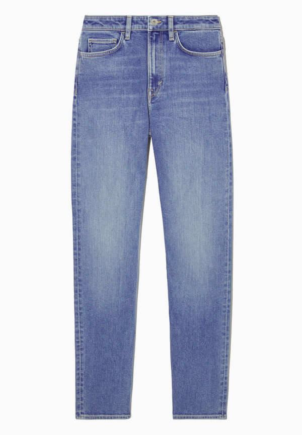 Cos Jeans Med Raka Hellånga Ben Mörkblå, Skinny i storlek W 25