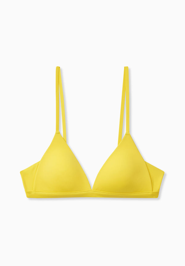 Cos Padded Triangle Bikini Top Bright Yellow, Bikinitoppar i storlek 38 och färg Gul