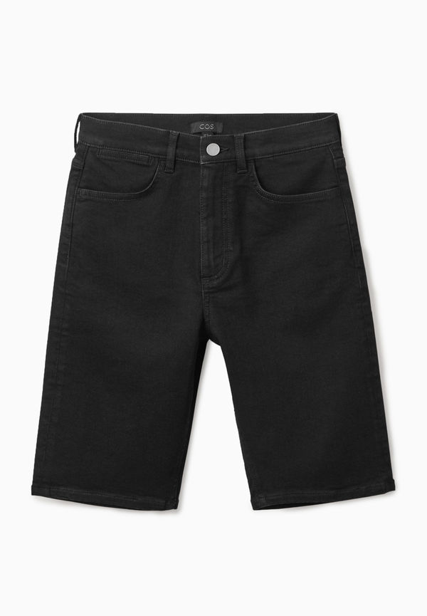 Cos Skinny Denim Shorts Black i storlek W 25 och färg Svart