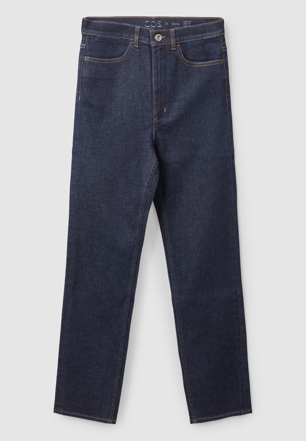 Cos Slim-fit High-rise Jeans Dark Blue, Skinny i storlek W 26 och färg Blå