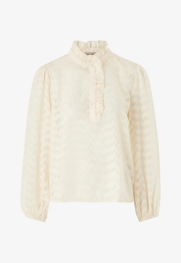 Costamani - Blus Prag Blouse - Vit