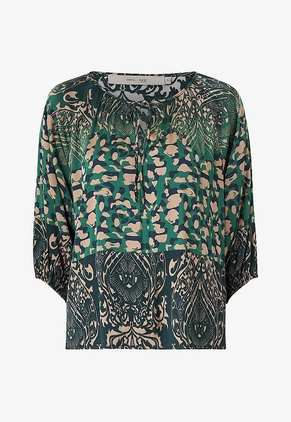 Costamani - Topp Boston ss Blouse - Grön