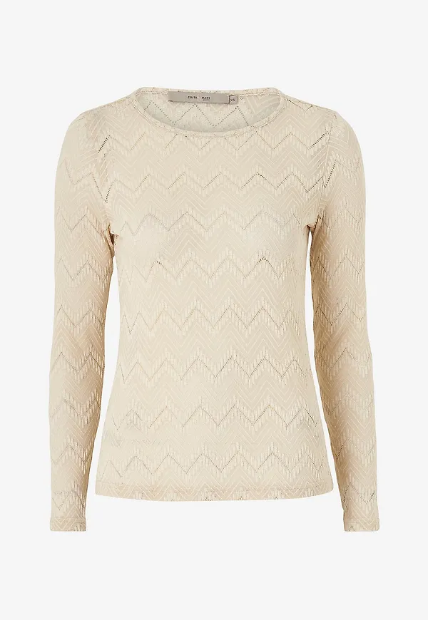 Costamani - Topp Zig Zag Blouse - Beige