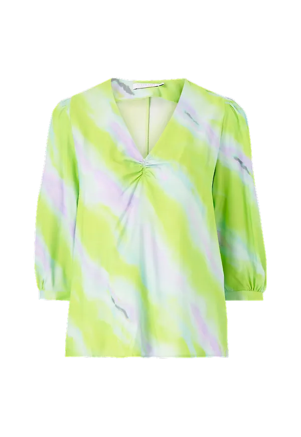Coster Copenhagen - Blus Faded Stripe Print - Blå - 44