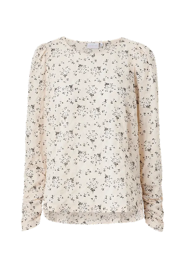 Coster Copenhagen - Blus Flower Print - Vit