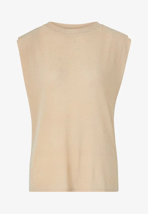 Coster Copenhagen - Topp Top in Lurex - Beige