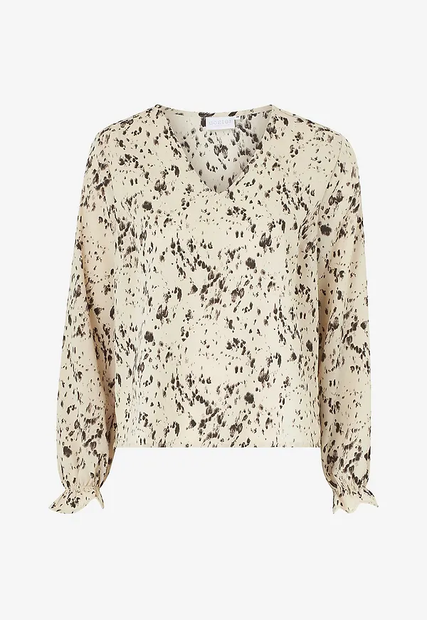 Coster Copenhagen - Blus Sprinkle Print - Beige