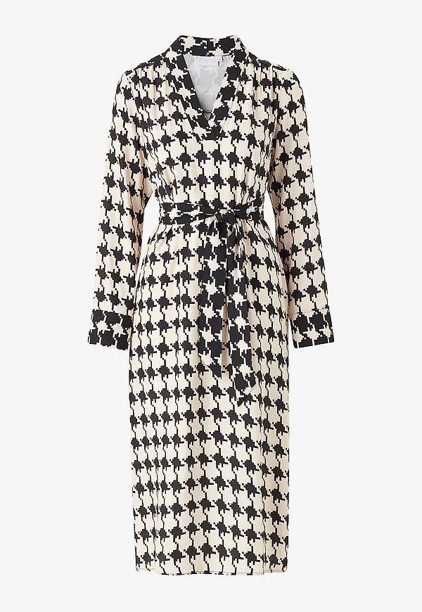 Coster Copenhagen - Klänning Houndstooth Print - Svart