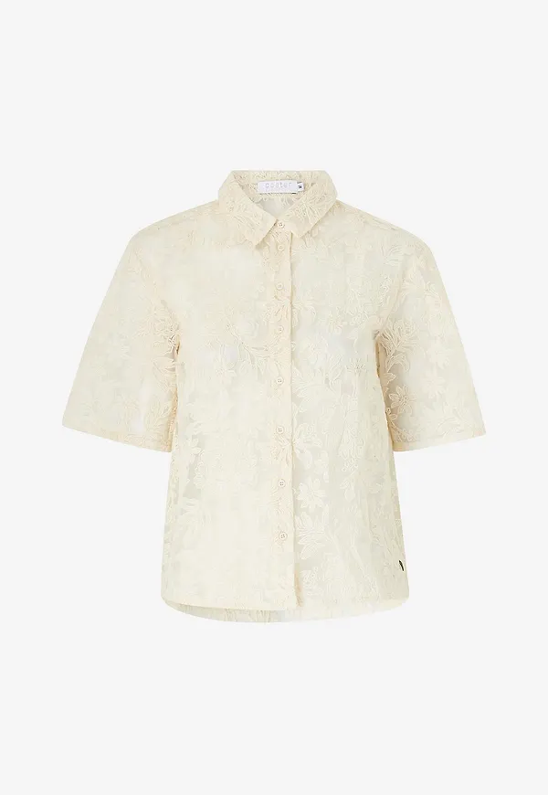 Coster Copenhagen - Skjorta Lace - Beige