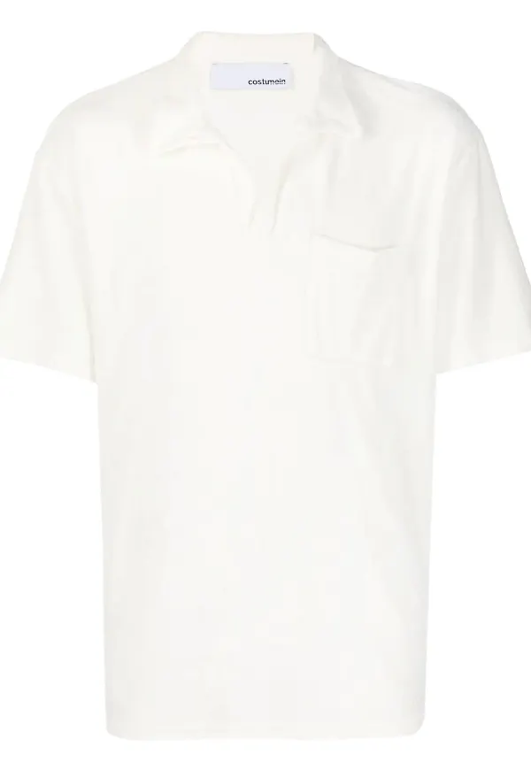 Costumein kortärmad pikétröja - Vit