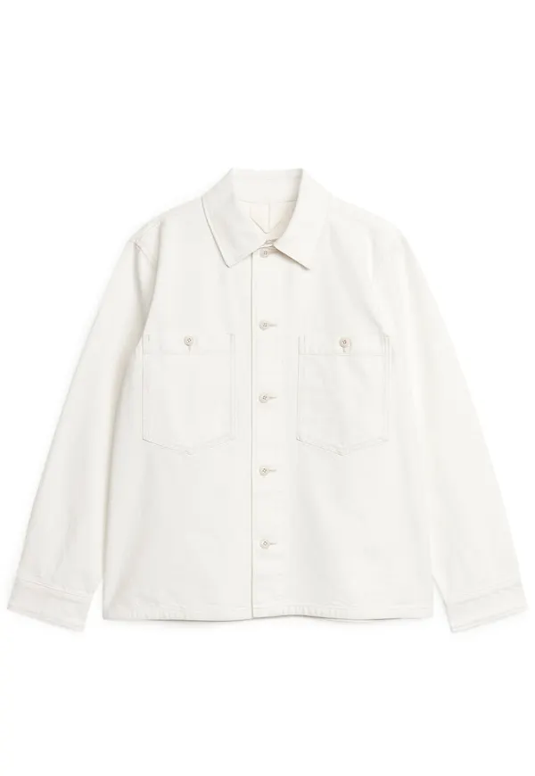 Cotton-Canvas Utility Jacket - White
