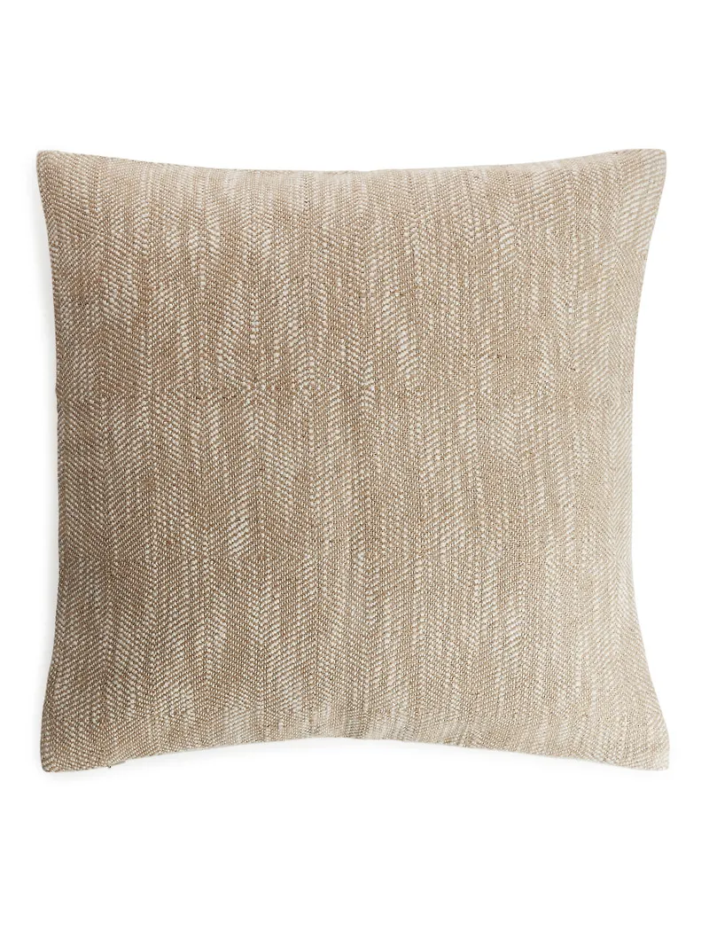 Cotton Blend Cushion Cover 50 x 50 cm - Beige