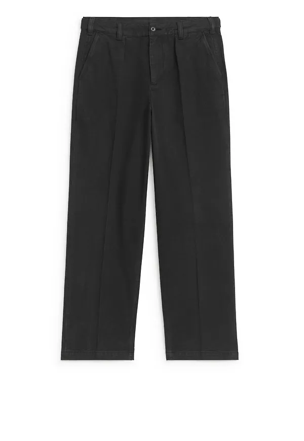 Cotton Canvas Utility Trousers - Black