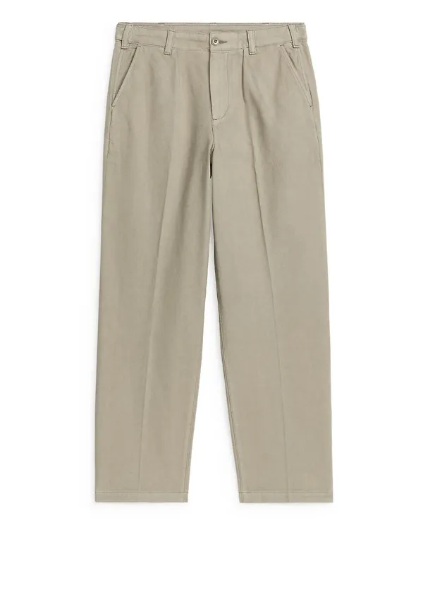 Cotton Canvas Utility Trousers - Brown