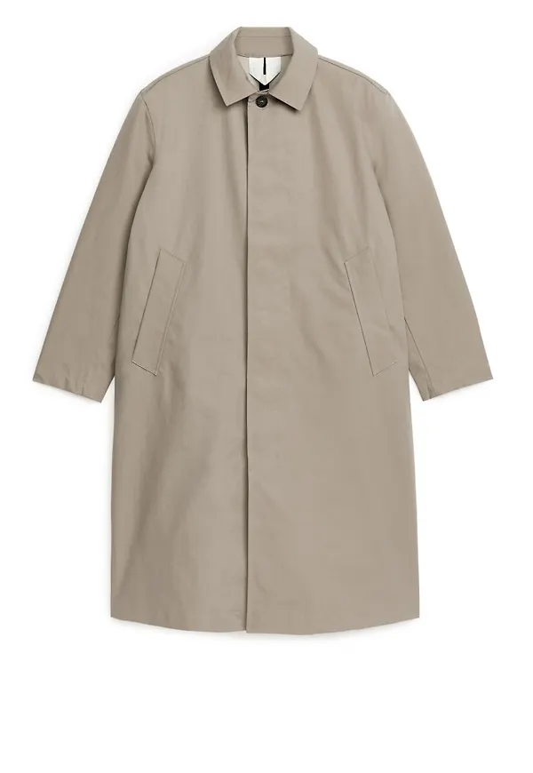 Cotton Car Coat - Brown