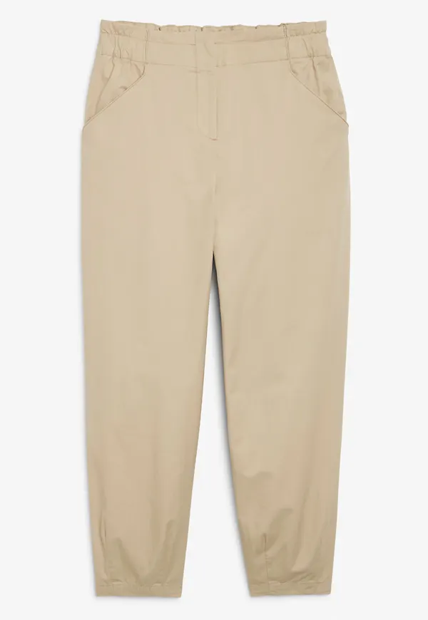 Cotton cargo trousers - Beige