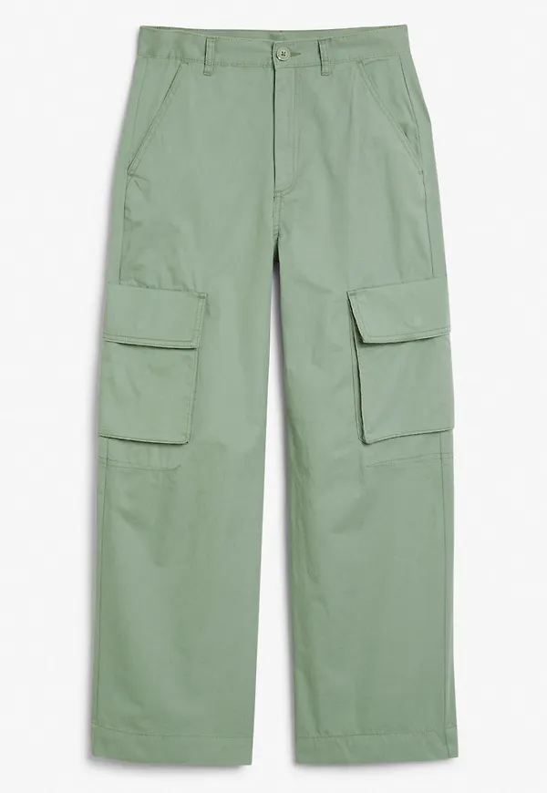 Cotton cargo trousers - Green