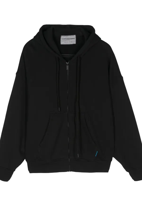 Cotton Citizen Boston hoodie med dragkedja - Svart