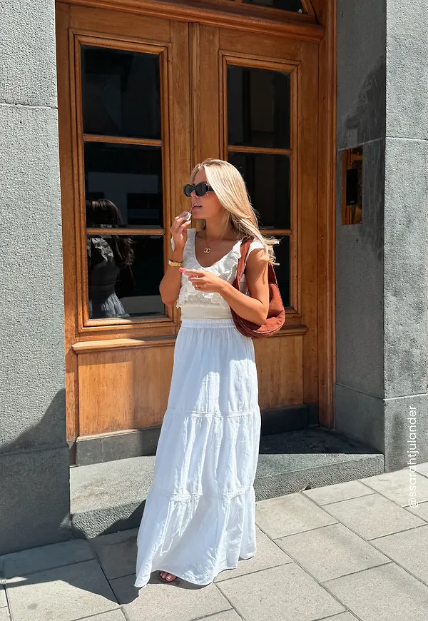 Cotton Lace Maxi Skirt