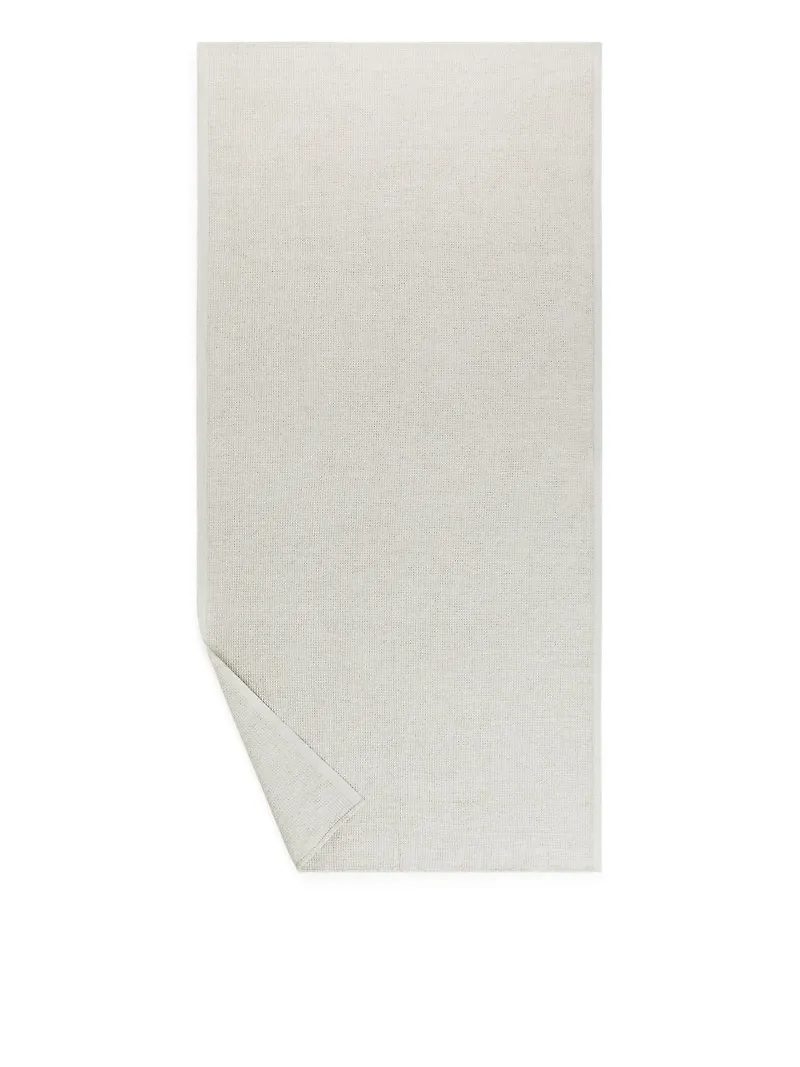 Cotton Linen Bath Towel 70 x 140 cm - White
