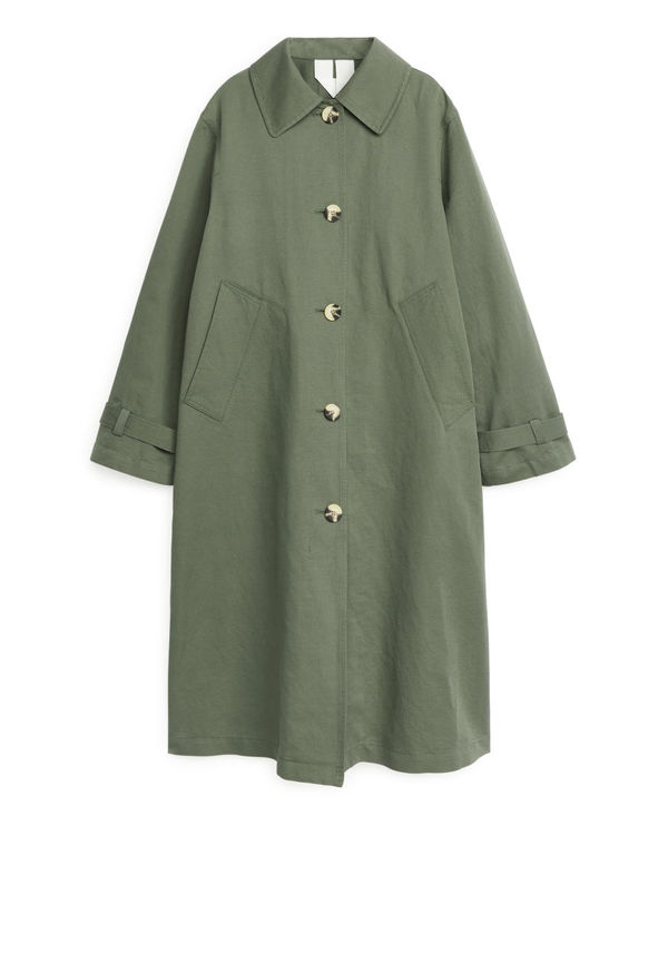 Cotton Linen Coat - Green