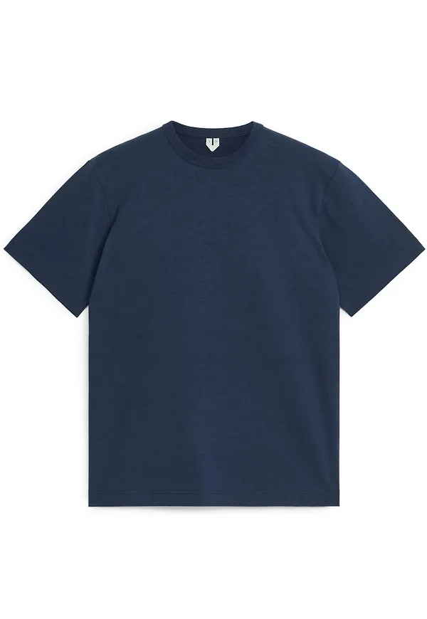 Cotton Linen T-Shirt - Blue