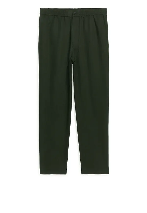 Cotton Linen Trousers - Green