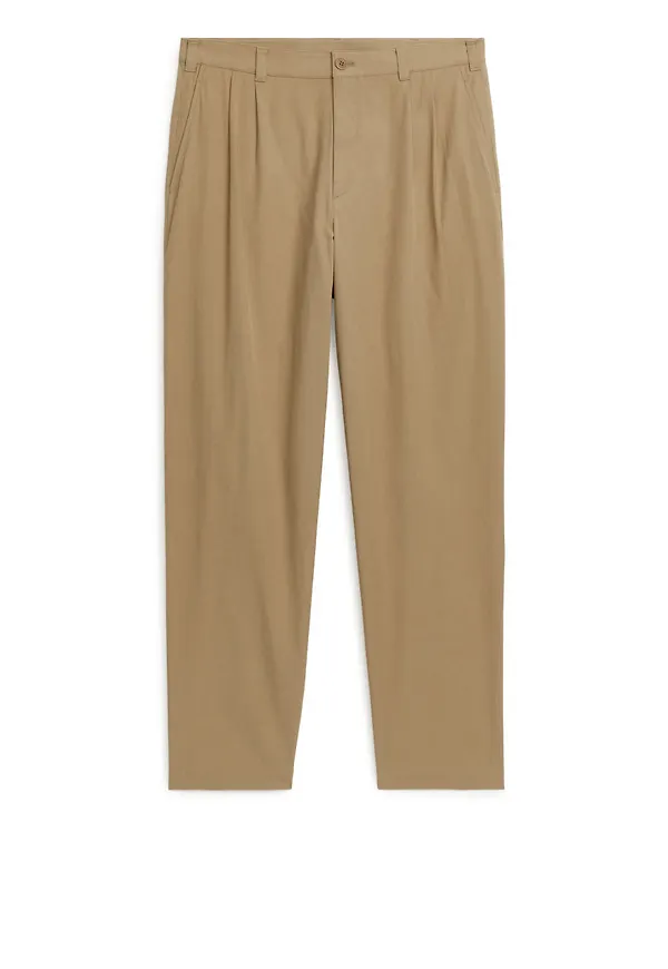 Cotton Lyocell Chinos - Beige